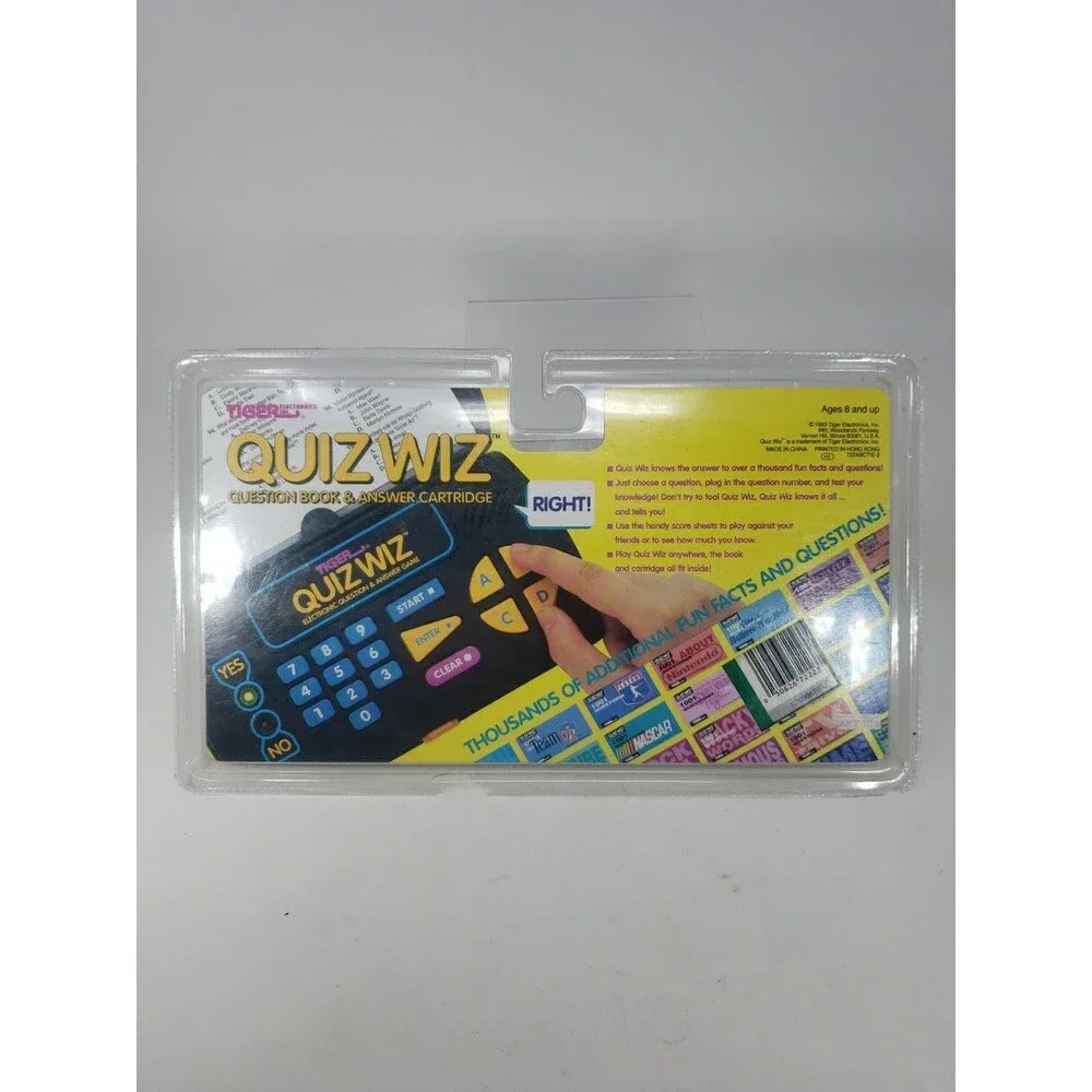 VTG Tiger Quiz Wiz 1001 Questions Greatest Sports Legends Cartridge & Book 4